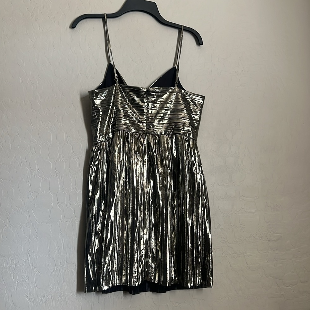 MICHAEL KORS Pleated Lamé Bustier Dress - Picture 5 of 7